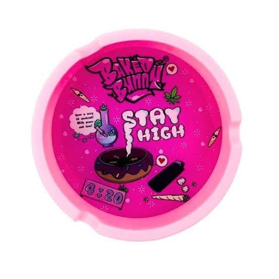 Cinzeiro de Silicone C/ Fundo de Vidro Baked Bunny